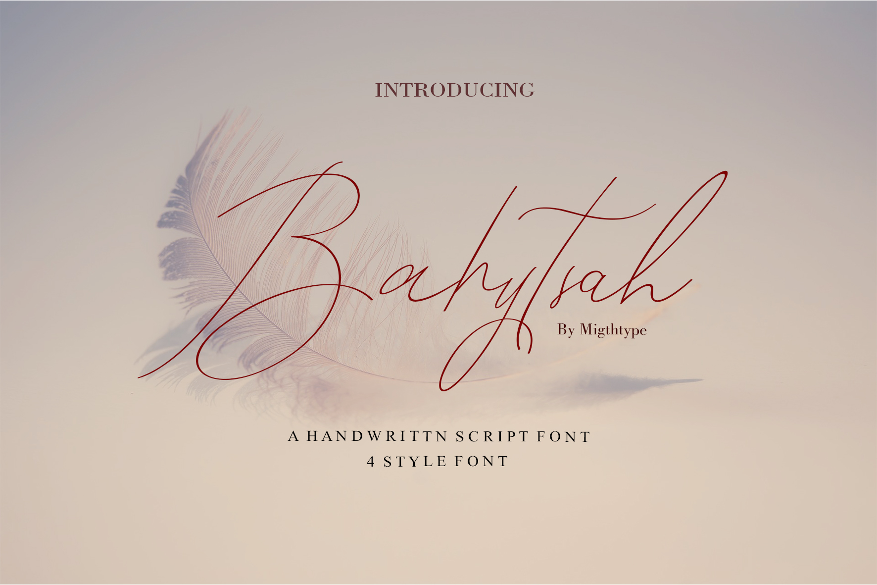Bahytsah: A Modern Calligraphy Script Font for Every Project