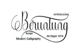 Discover the Elegance of Beruntung: A Script Font for Modern Design