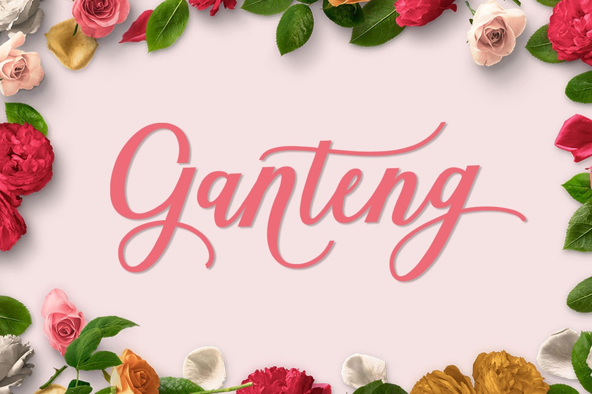 Ganteng Script: A Versatile Handwritten Font for Designers