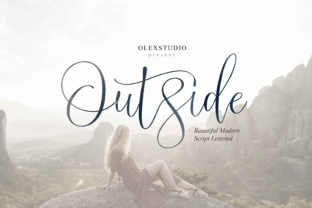 Outside: A Calligraphic Font for Elegant Designs